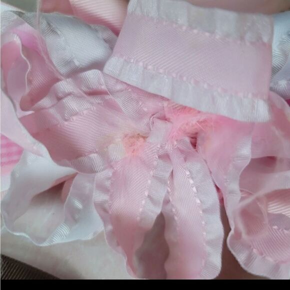 Baby girl newborn beanie knit crochet headband bun - Picture 3 of 4